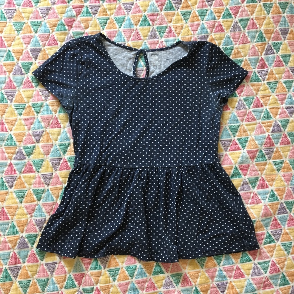 Old navy stars peplum top.